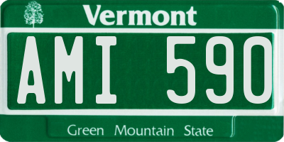 VT license plate AMI590
