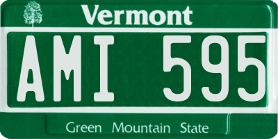 VT license plate AMI595