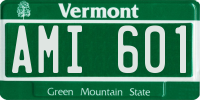 VT license plate AMI601