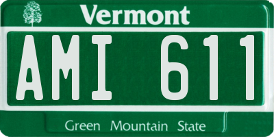 VT license plate AMI611