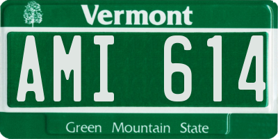 VT license plate AMI614
