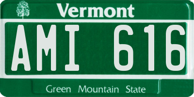 VT license plate AMI616
