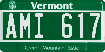 VT license plate AMI617