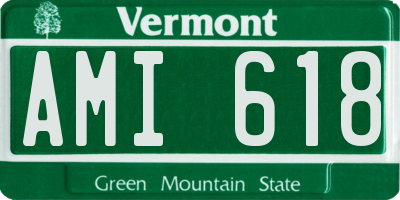 VT license plate AMI618