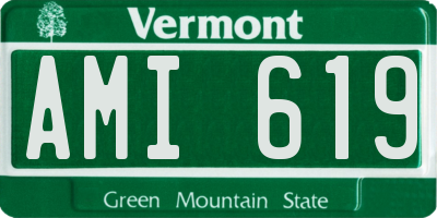 VT license plate AMI619