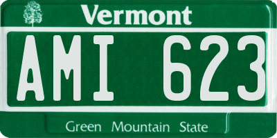 VT license plate AMI623