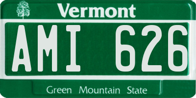VT license plate AMI626