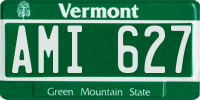 VT license plate AMI627