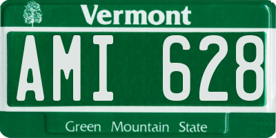 VT license plate AMI628