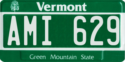 VT license plate AMI629