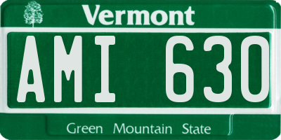 VT license plate AMI630