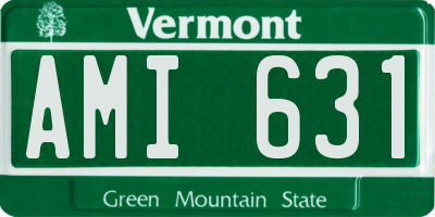 VT license plate AMI631