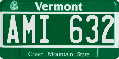 VT license plate AMI632