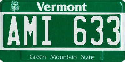 VT license plate AMI633