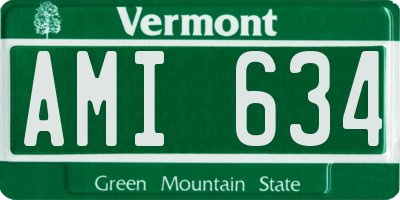 VT license plate AMI634