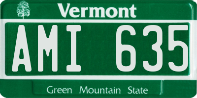 VT license plate AMI635