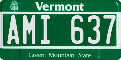 VT license plate AMI637