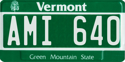 VT license plate AMI640