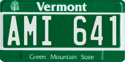 VT license plate AMI641