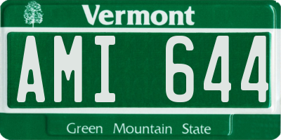 VT license plate AMI644