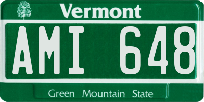 VT license plate AMI648
