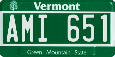 VT license plate AMI651