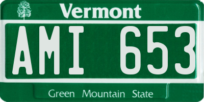 VT license plate AMI653