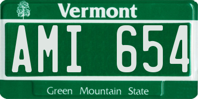 VT license plate AMI654