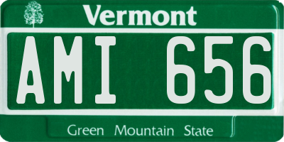 VT license plate AMI656
