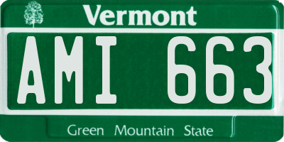 VT license plate AMI663