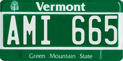 VT license plate AMI665