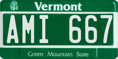 VT license plate AMI667