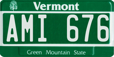 VT license plate AMI676