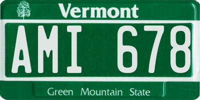 VT license plate AMI678