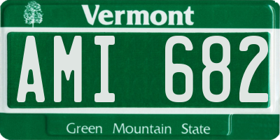 VT license plate AMI682