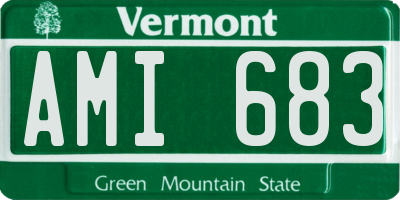 VT license plate AMI683