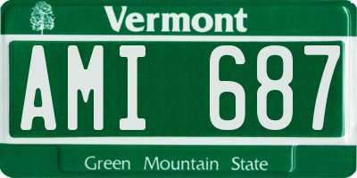 VT license plate AMI687