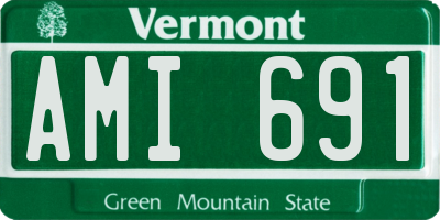 VT license plate AMI691