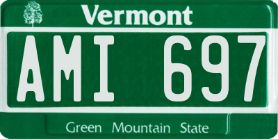 VT license plate AMI697