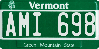 VT license plate AMI698
