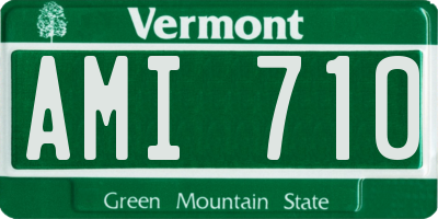 VT license plate AMI710