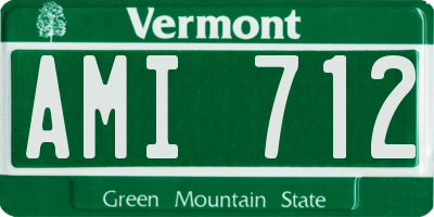 VT license plate AMI712