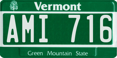 VT license plate AMI716