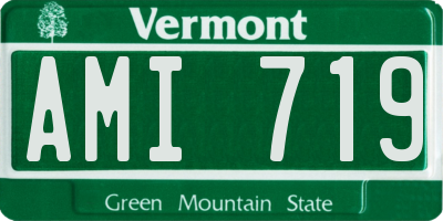 VT license plate AMI719