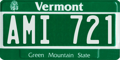 VT license plate AMI721