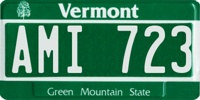 VT license plate AMI723