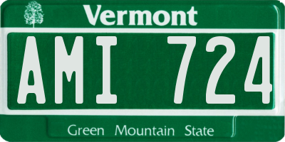 VT license plate AMI724