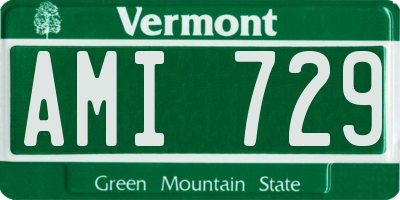 VT license plate AMI729
