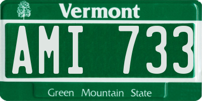 VT license plate AMI733