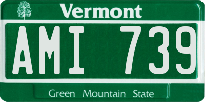 VT license plate AMI739